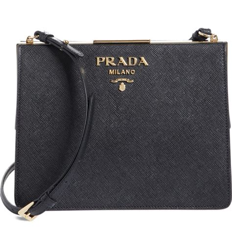 prada small frame saffiano & city calfskin leather shoulder bag|White Small Saffiano leather handbag .